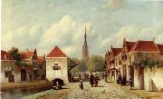 unknow artist European city landscape, street landsacpe, construction, frontstore, building and architecture.070 oil painting reproduction